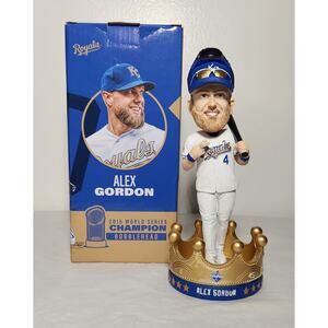 KC Alex Gordon 2015 World Series Champion Bobblehead SGA Pre-owned